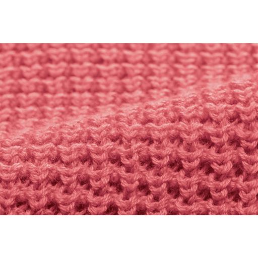 フロスティピンク<br>ワッフル編み ざっくりとしたボリューム感のある編み地